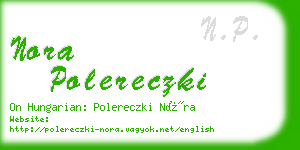 nora polereczki business card